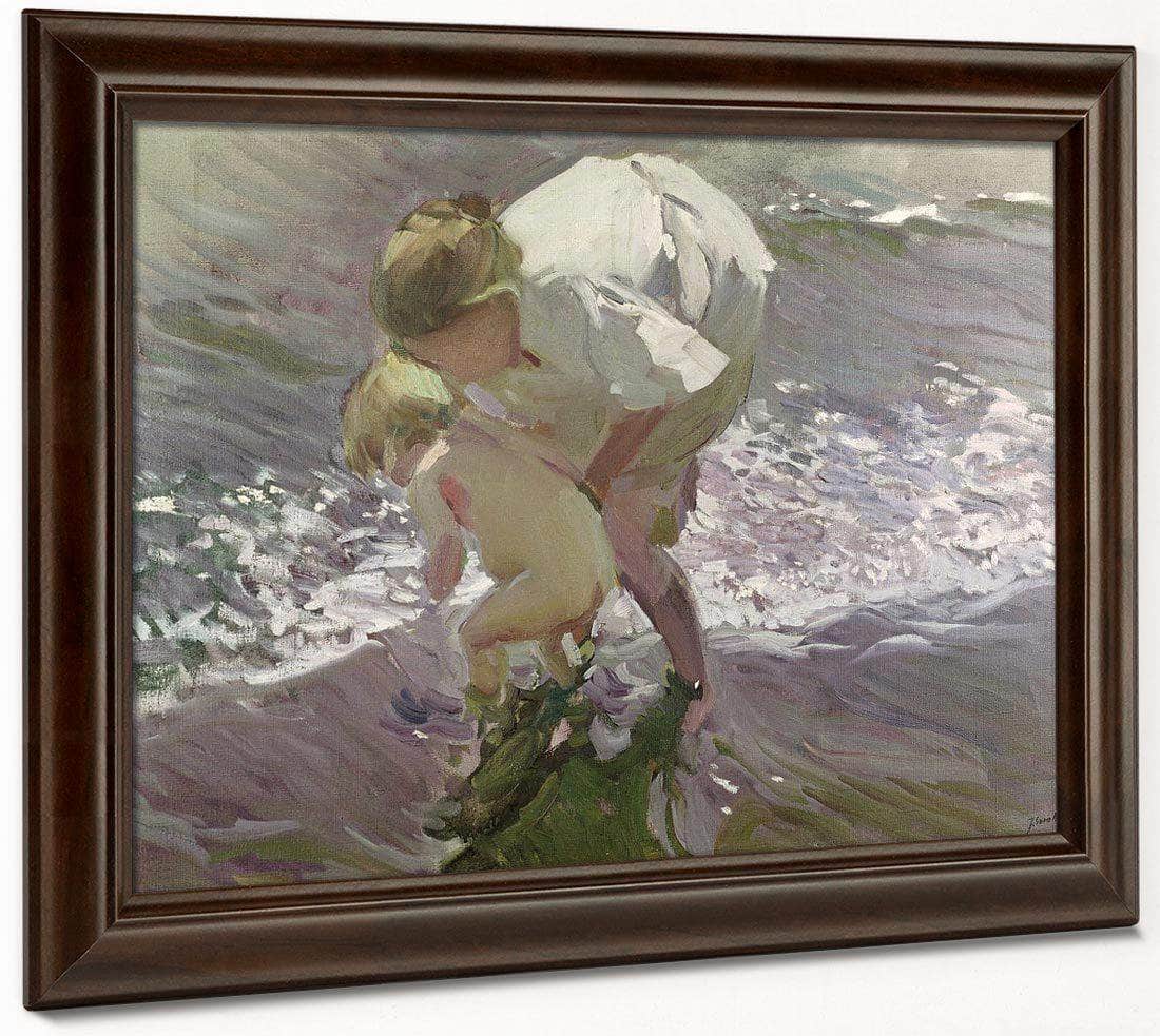 Bathing On The Beach By Joaquin Sorolla Y Bastida Fine Art Print
