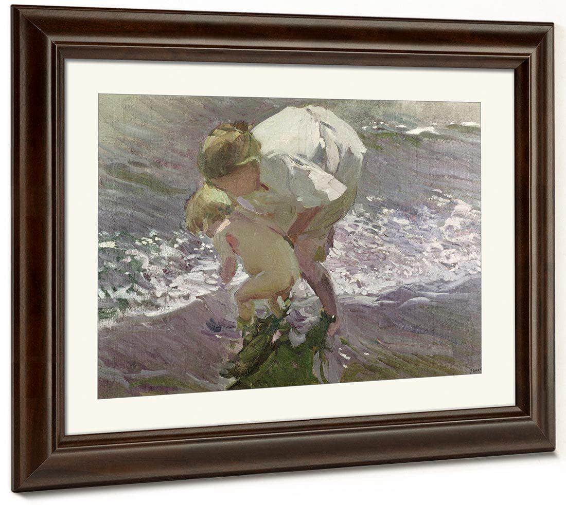 Bathing On The Beach By Joaquin Sorolla Y Bastida Fine Art Print