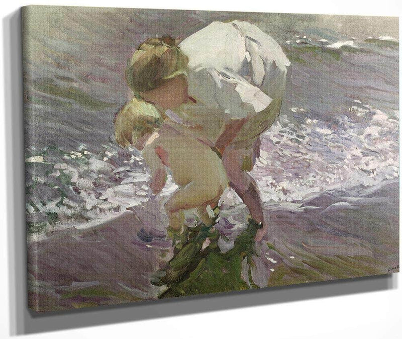 Bathing On The Beach By Joaquin Sorolla Y Bastida Fine Art Print