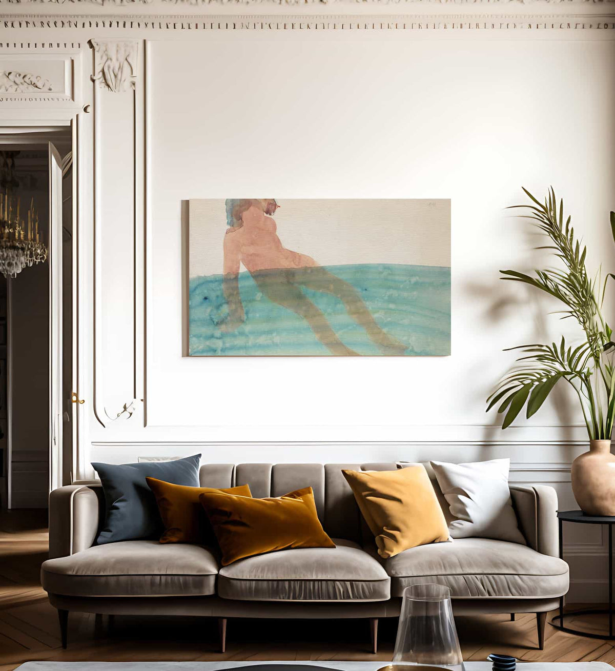 Bathing Woman By Francois Auguste Rene Rodin Fine Art Print