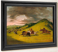 Battle Between Sioux And Sac And Fox By George Catlin Fine Art Print