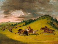 Battle Between Sioux And Sac And Fox By George Catlin Fine Art Print