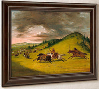 Battle Between Sioux And Sac And Fox By George Catlin Fine Art Print