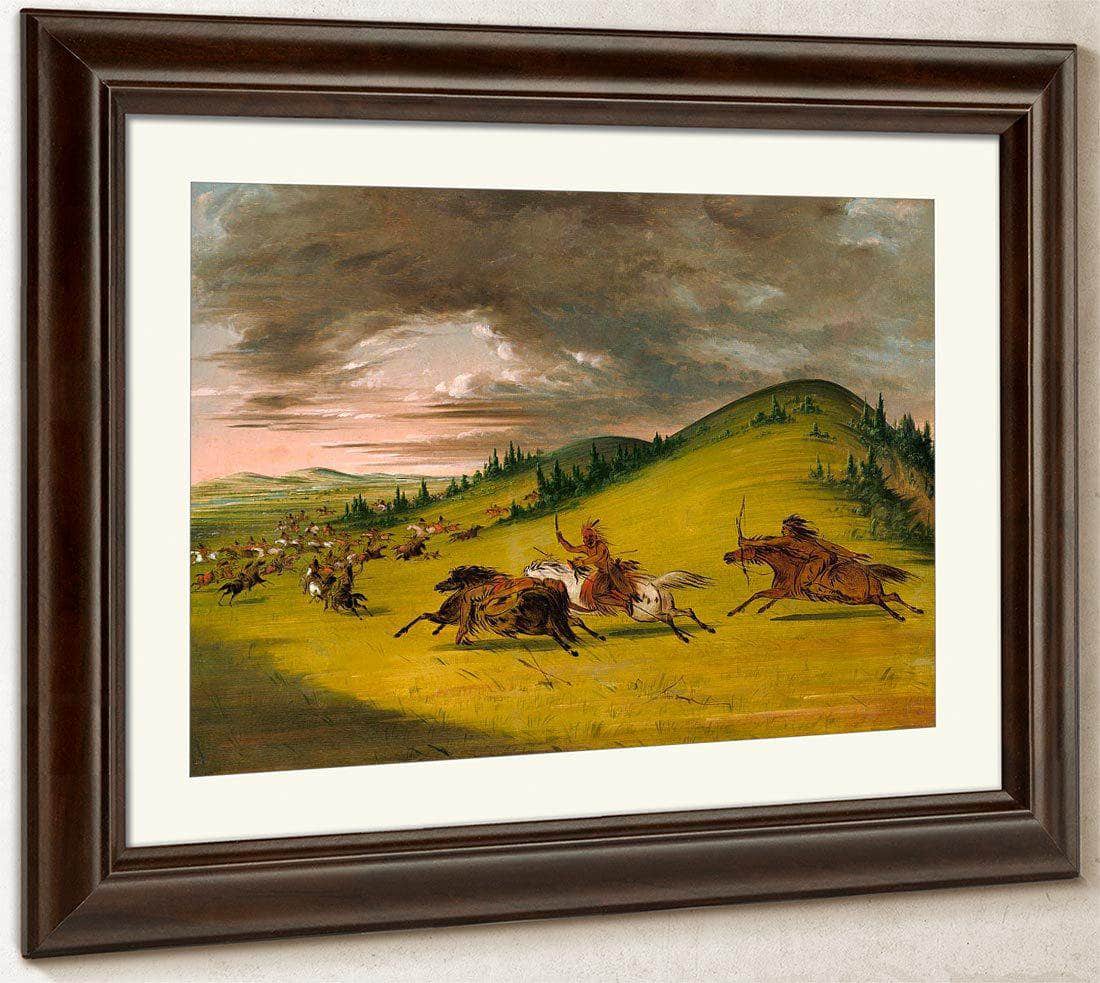 Battle Between Sioux And Sac And Fox By George Catlin Fine Art Print