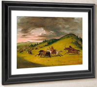 Battle Between Sioux And Sac And Fox By George Catlin Fine Art Print