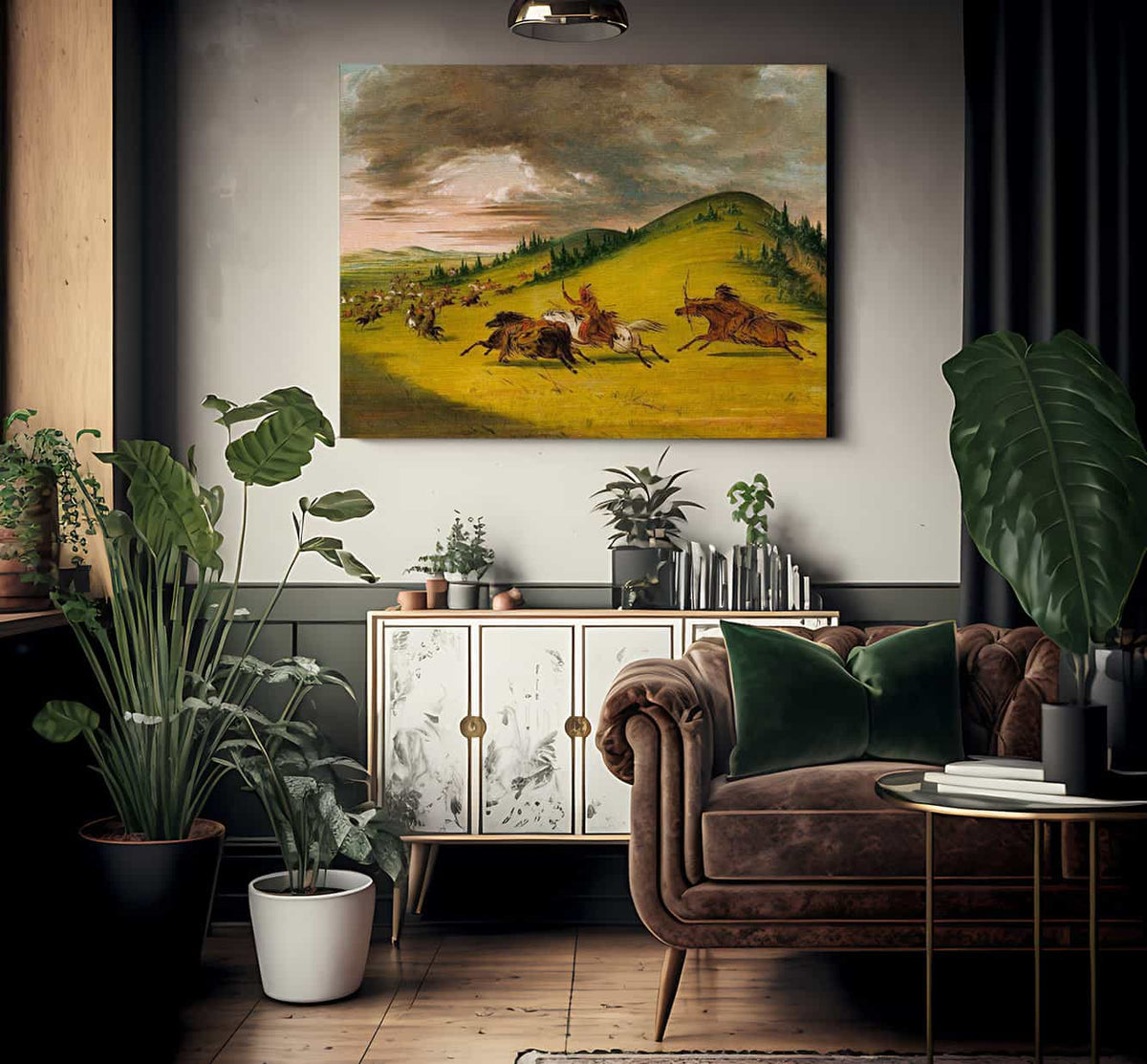 Battle Between Sioux And Sac And Fox By George Catlin Fine Art Print