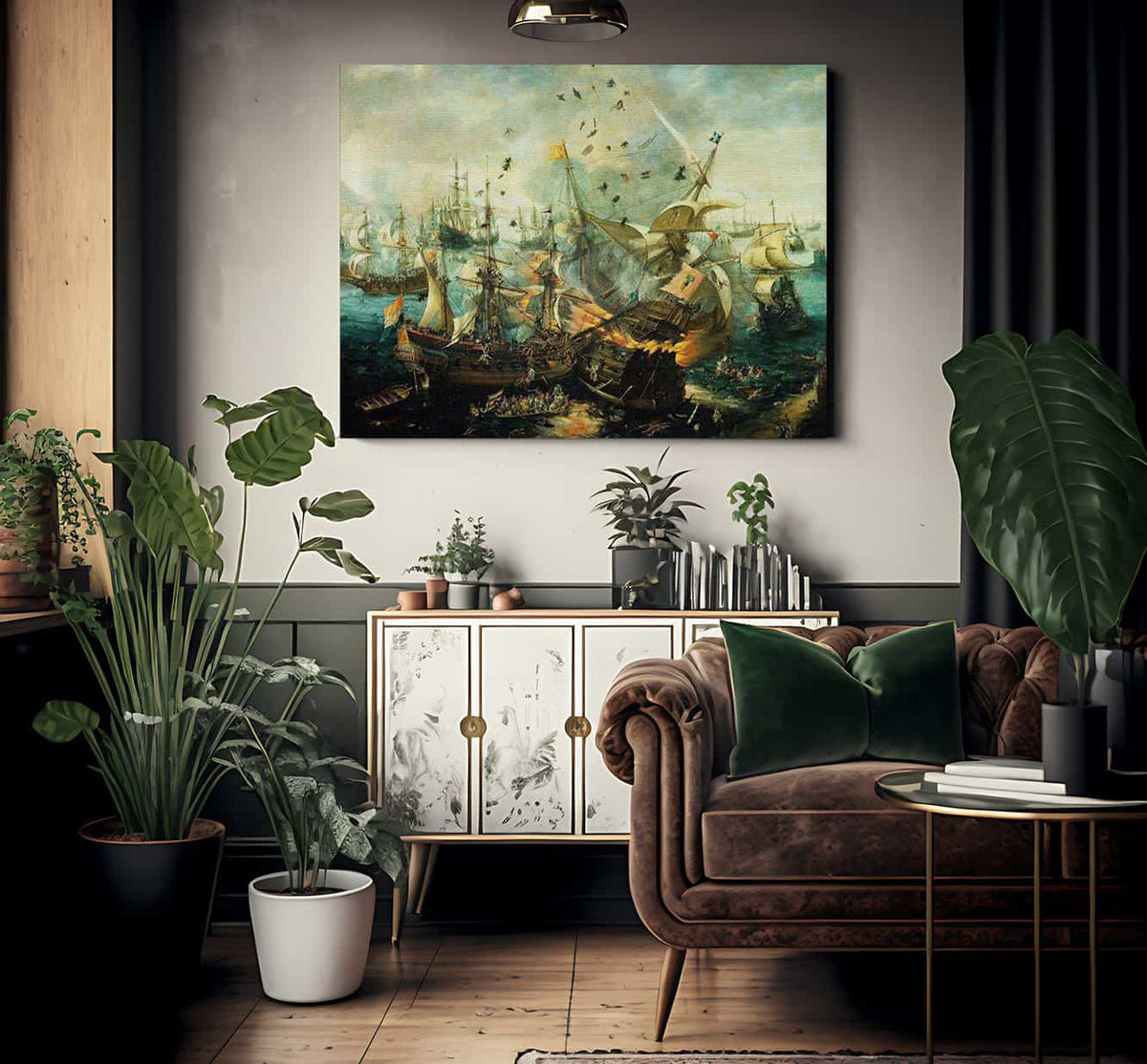 Battle Of Gibraltar 1607 By Cornelis Claesz Van Wieringen Fine Art Print