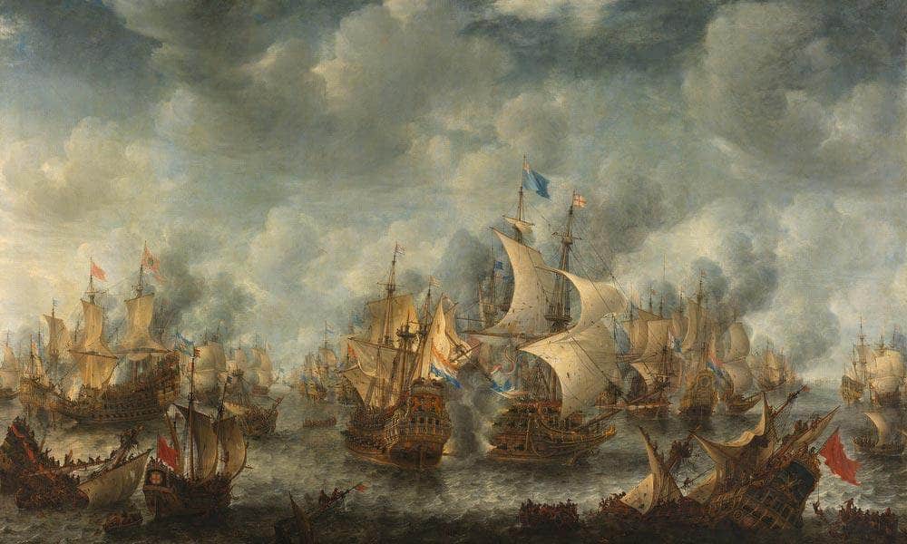 Battle Of Scheveningen By Jan Abrahamsz Beerstraten Fine Art Print