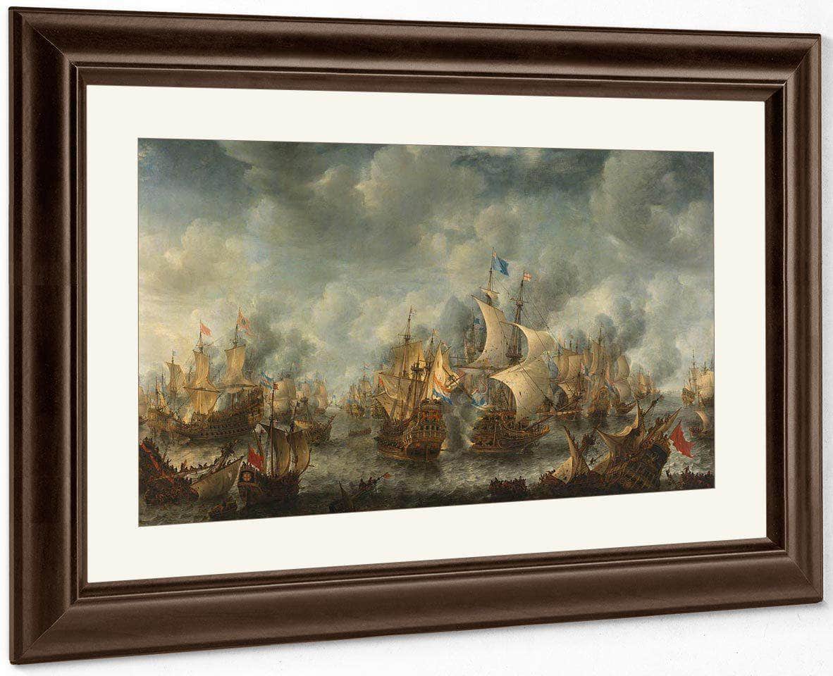 Battle Of Scheveningen By Jan Abrahamsz Beerstraten Fine Art Print