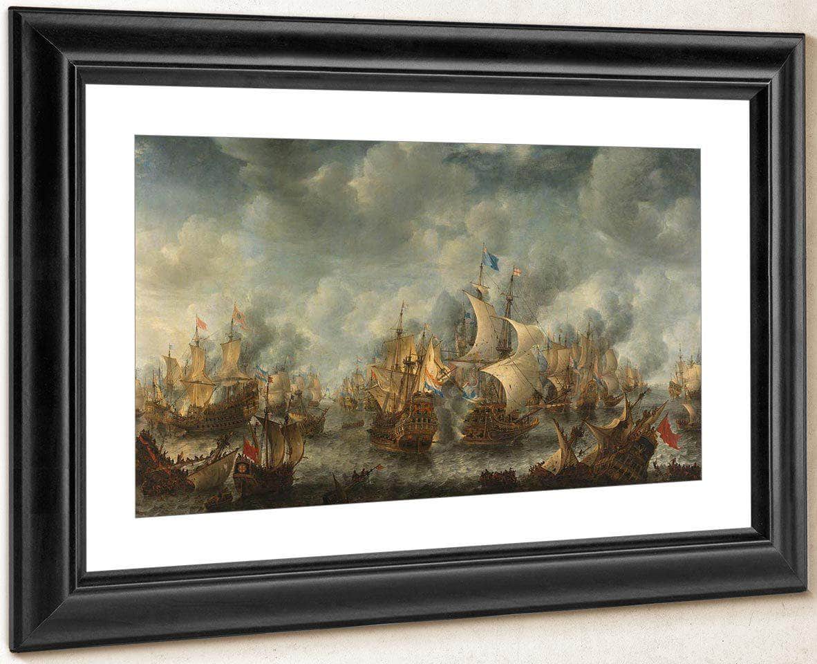 Battle Of Scheveningen By Jan Abrahamsz Beerstraten Fine Art Print