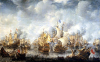 Battle Of Scheveningen Painting Jan Abrahamsz Beerstraaten Canvas Art Fine Art Print