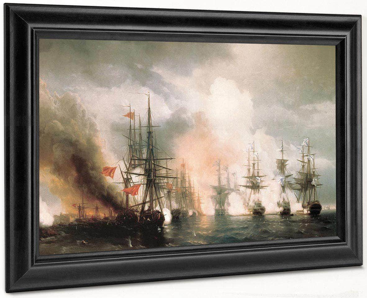 Battle Of Sinop The Day By Ivan Aivazovsky Fine Art Print
