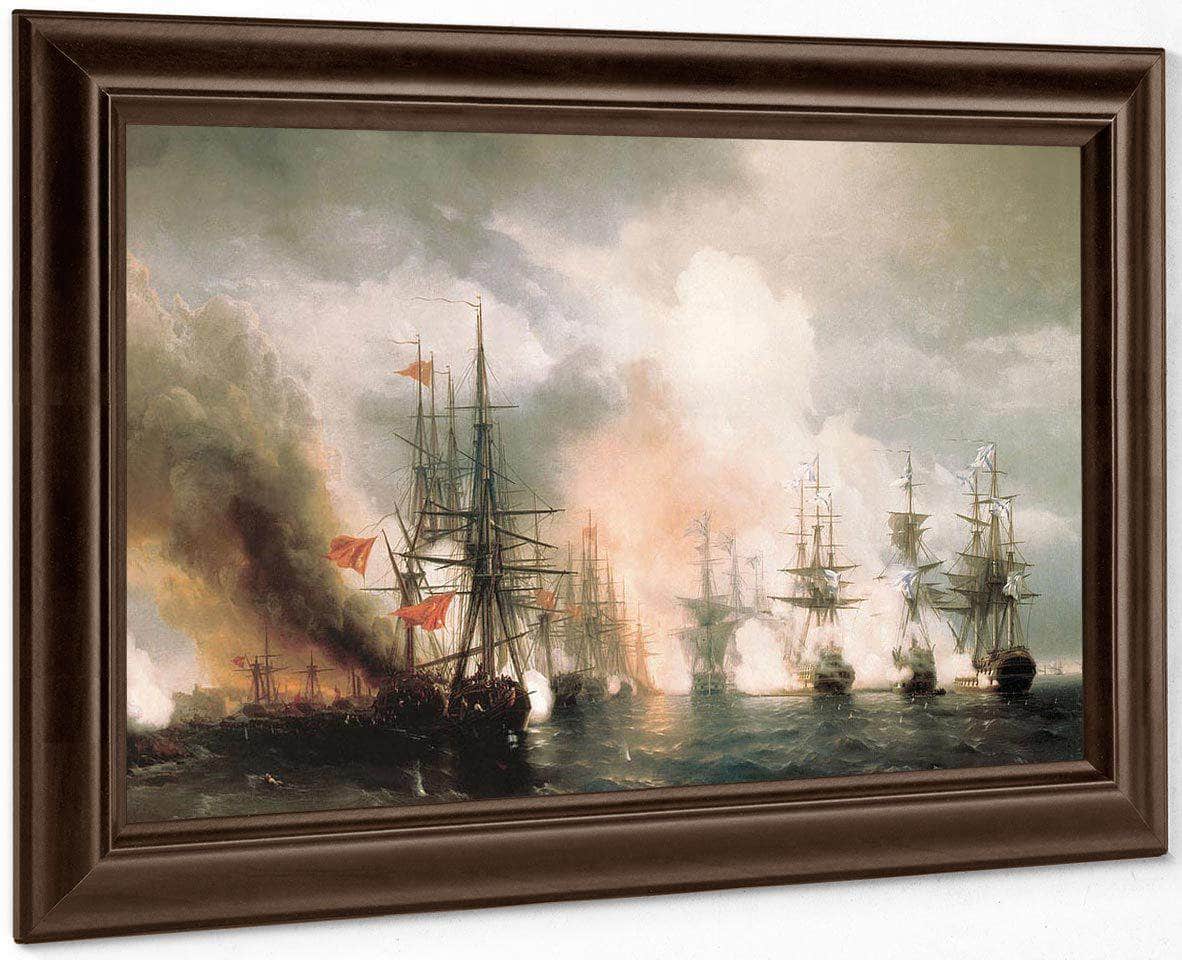 Battle Of Sinop The Day By Ivan Aivazovsky Fine Art Print