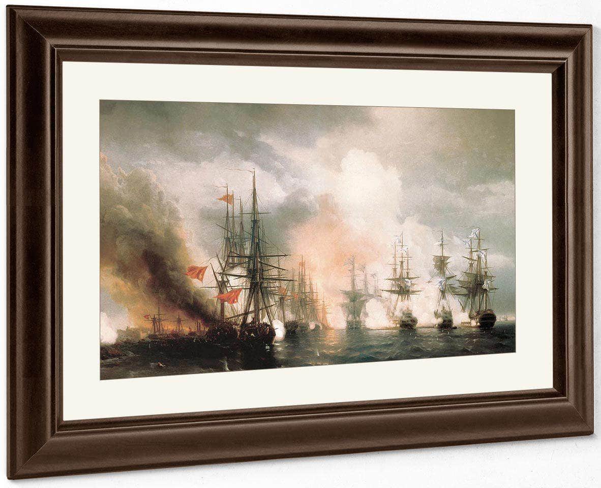 Battle Of Sinop The Day By Ivan Aivazovsky Fine Art Print