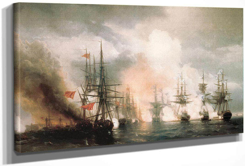 Battle Of Sinop The Day By Ivan Aivazovsky Fine Art Print