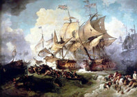 Battle Of The First Of June Painting Philip James Loutherbourg Canvas Art Fine Art Print
