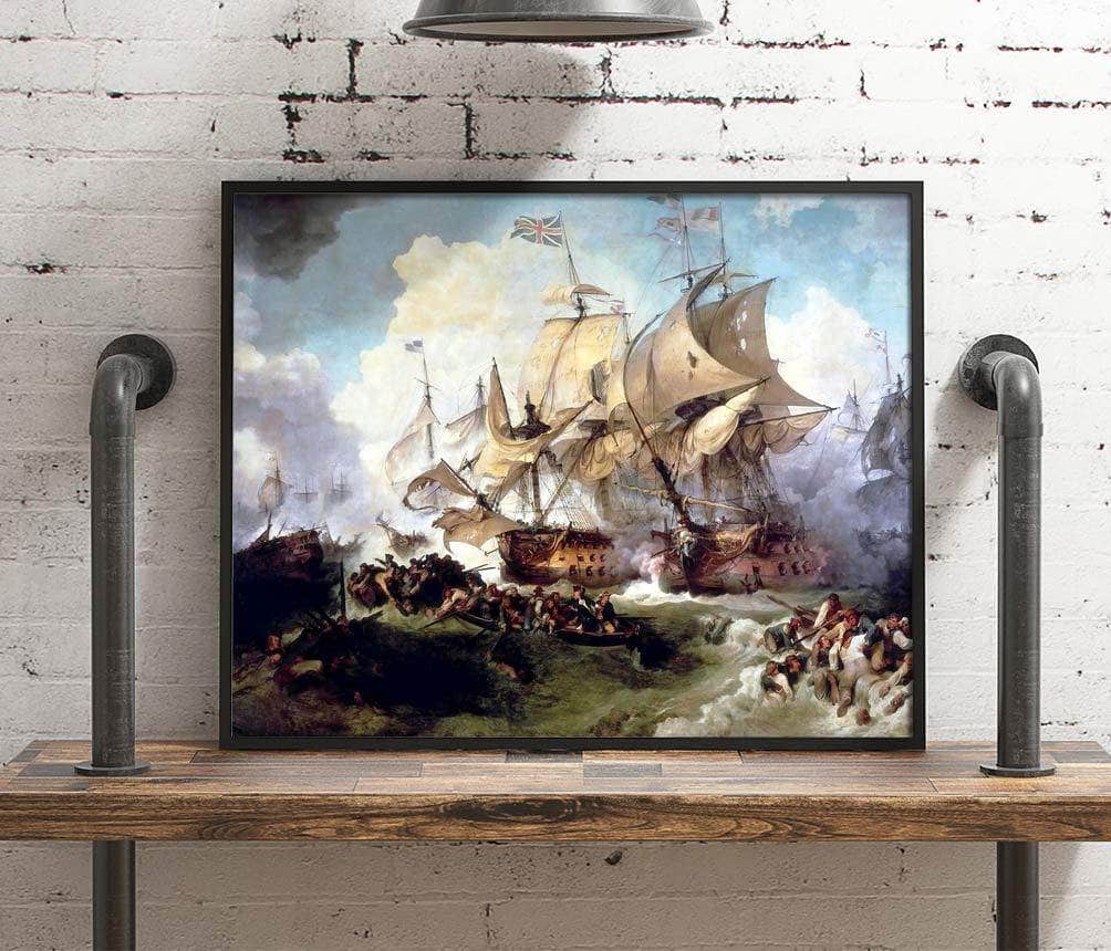 Battle Of The First Of June Painting Philip James Loutherbourg Canvas Art Fine Art Print