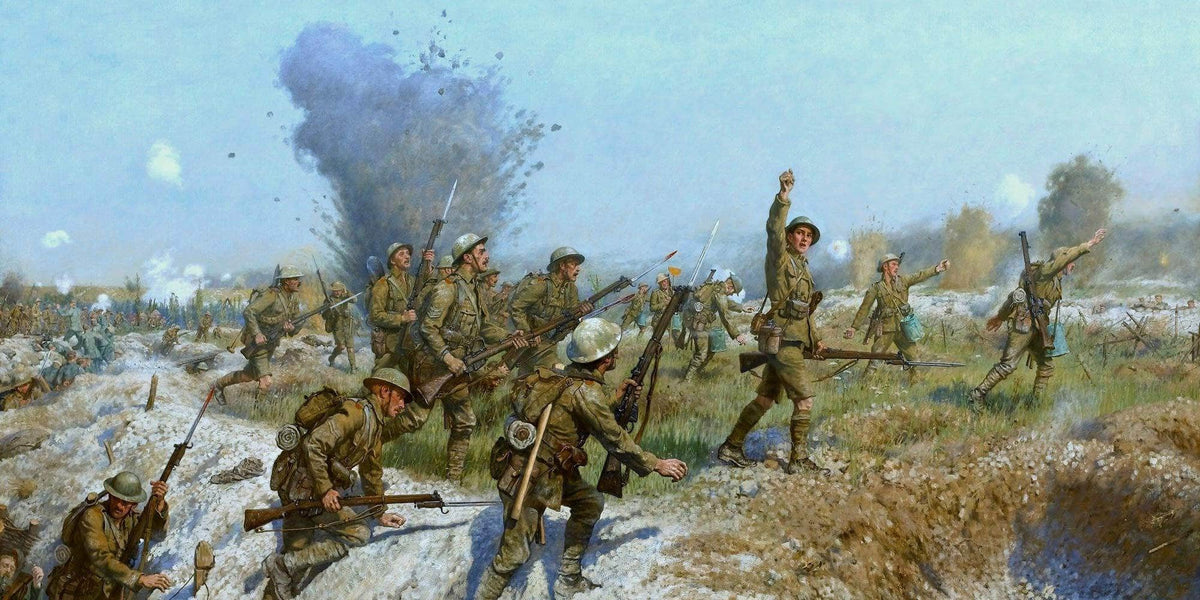 Battle Of The Somme Ulster Division Painting J. P. Beadle Canvas Art Fine Art Print