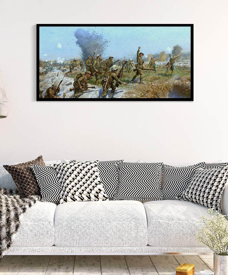 Battle Of The Somme Ulster Division Painting J. P. Beadle Canvas Art Fine Art Print