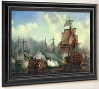 Battle Of Trafalgar By Louis Philippe Crepin Fine Art Print