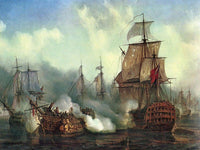 Battle Of Trafalgar By Louis Philippe Crepin Fine Art Print