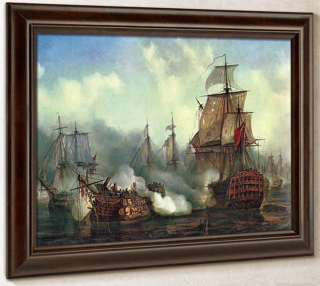 Battle Of Trafalgar By Louis Philippe Crepin Fine Art Print