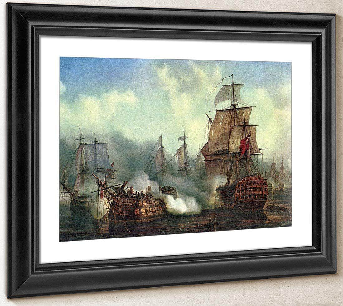 Battle Of Trafalgar By Louis Philippe Crepin Fine Art Print