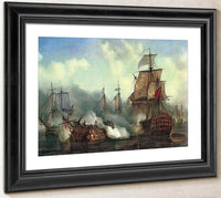 Battle Of Trafalgar By Louis Philippe Crepin Fine Art Print