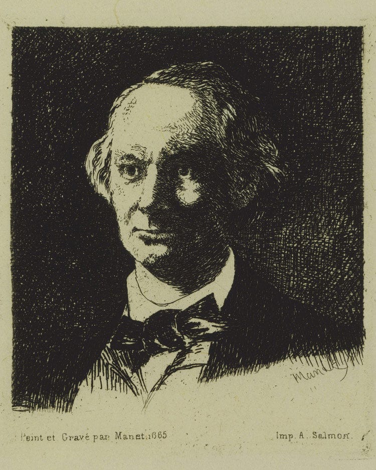 Baudelaire By Edouard Manet Fine Art Print