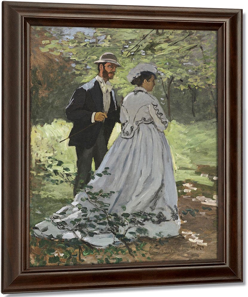 Bazille And Camille (Study For Dejeuner Sur L'herbe By Claude Monet Fine Art Print