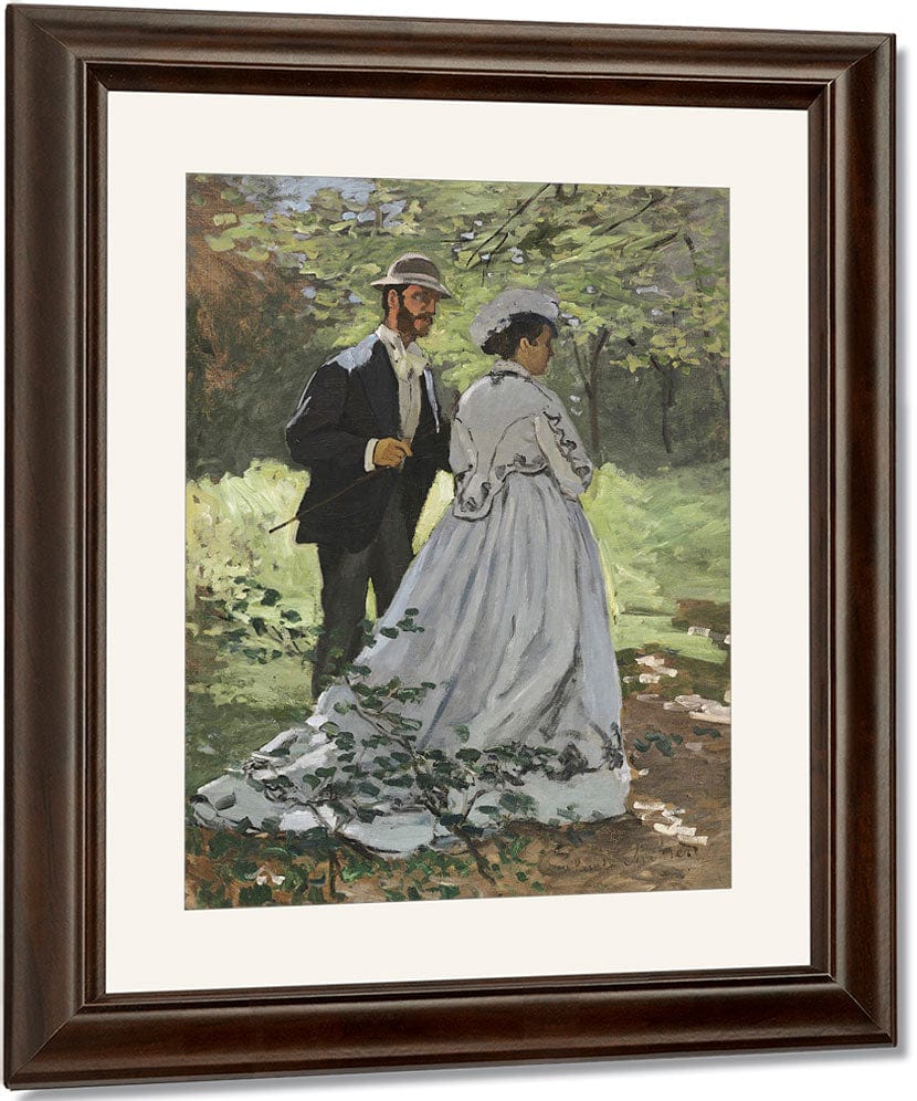 Bazille And Camille (Study For Dejeuner Sur L'herbe By Claude Monet Fine Art Print
