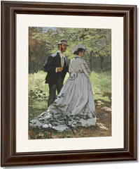 Bazille And Camille (Study For Dejeuner Sur L'herbe By Claude Monet Fine Art Print