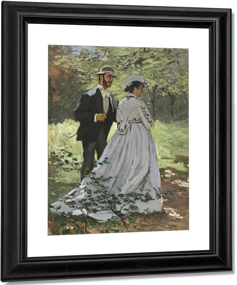 Bazille And Camille (Study For Dejeuner Sur L'herbe By Claude Monet Fine Art Print