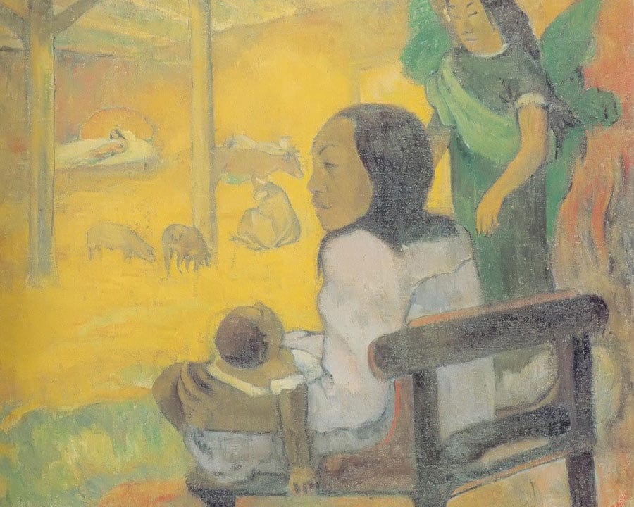 Be Be ( The Nativity) By Paul Gauguin Fine Art Print