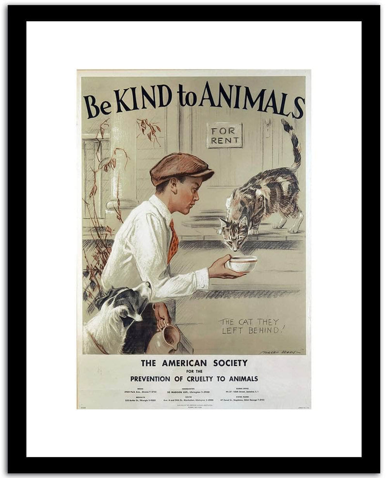 Be Kind To Animals  Vintage Poster Fine Art Print
