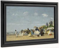 Beach At Trouville By Eugene Boudin Fine Art Print