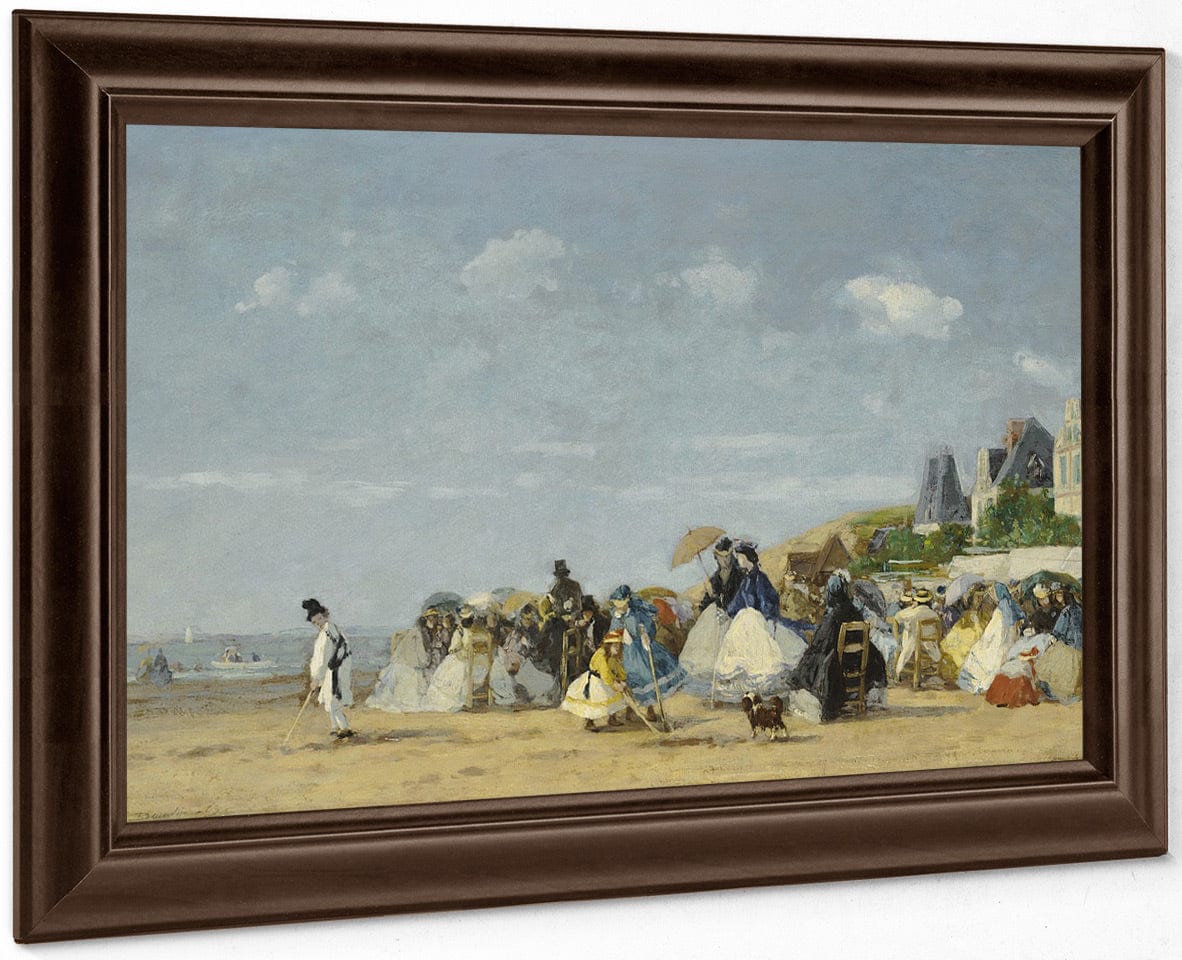 Beach At Trouville By Eugene Boudin Fine Art Print