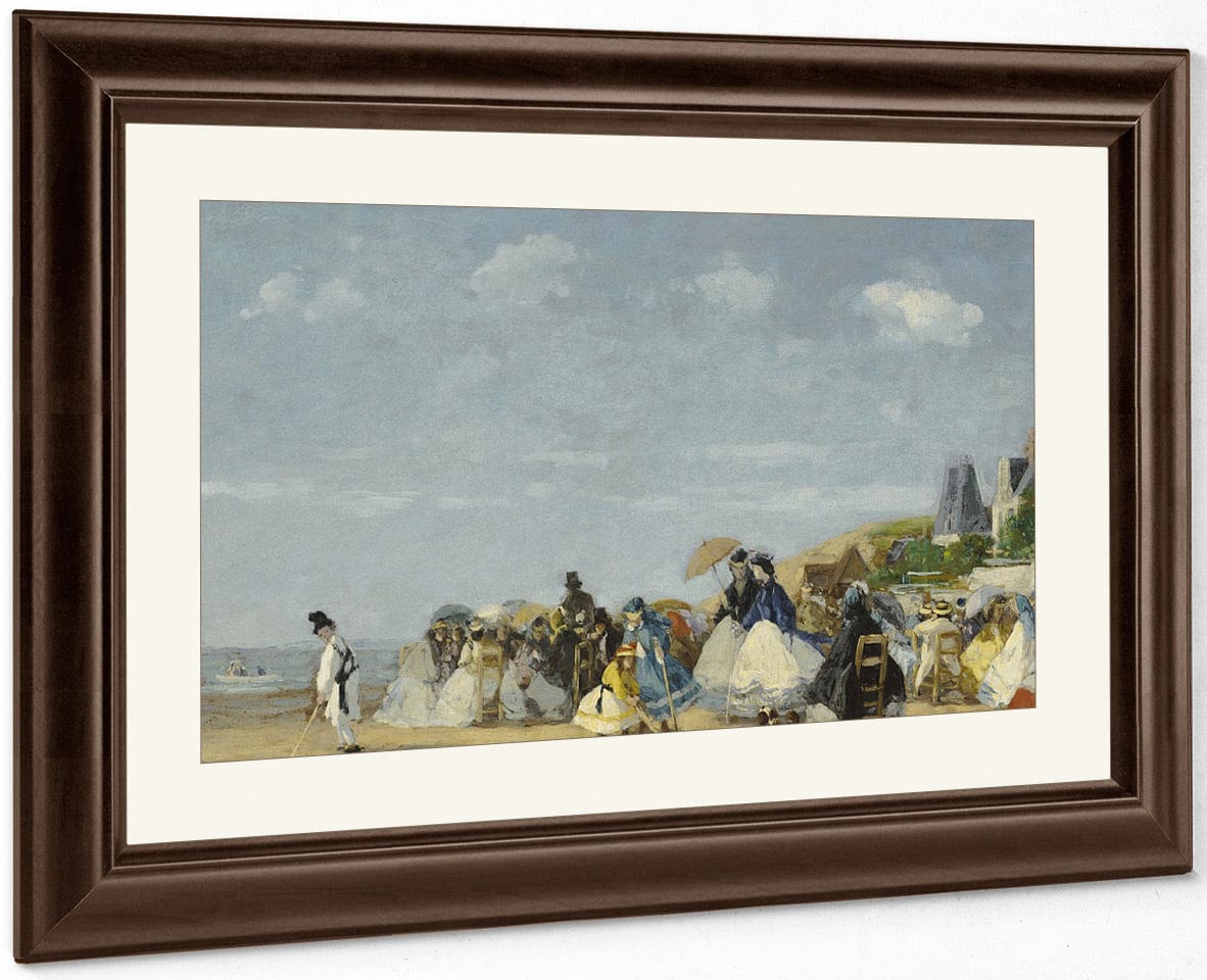 Beach At Trouville By Eugene Boudin Fine Art Print