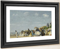 Beach At Trouville By Eugene Boudin Fine Art Print