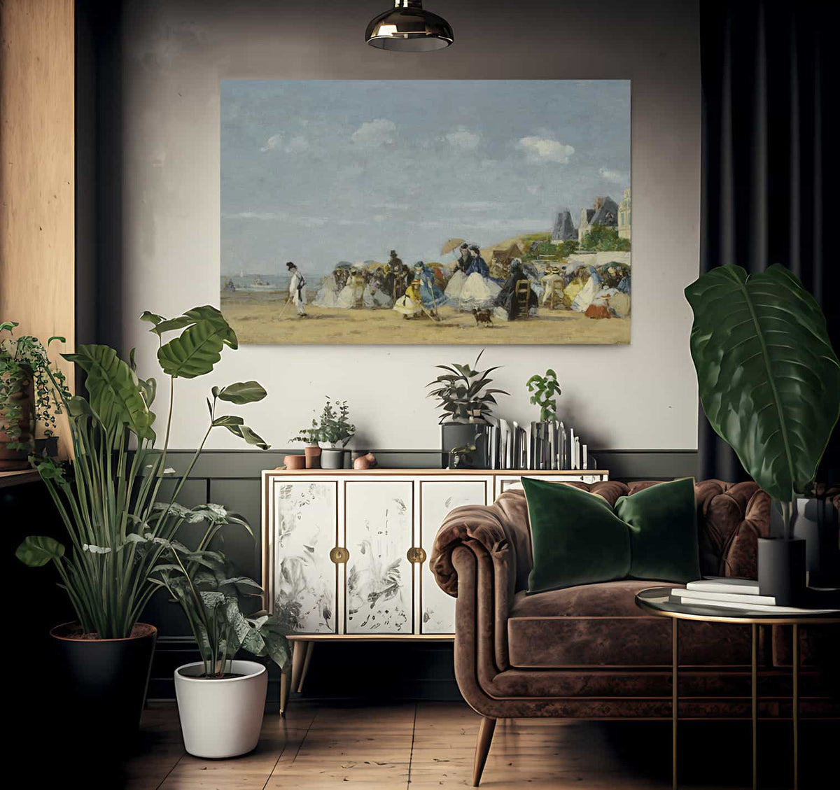 Beach At Trouville By Eugene Boudin Fine Art Print