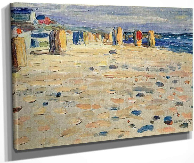 Beach Baskets In Holland 1904 By Wassily Kandinsky Fine Art Print