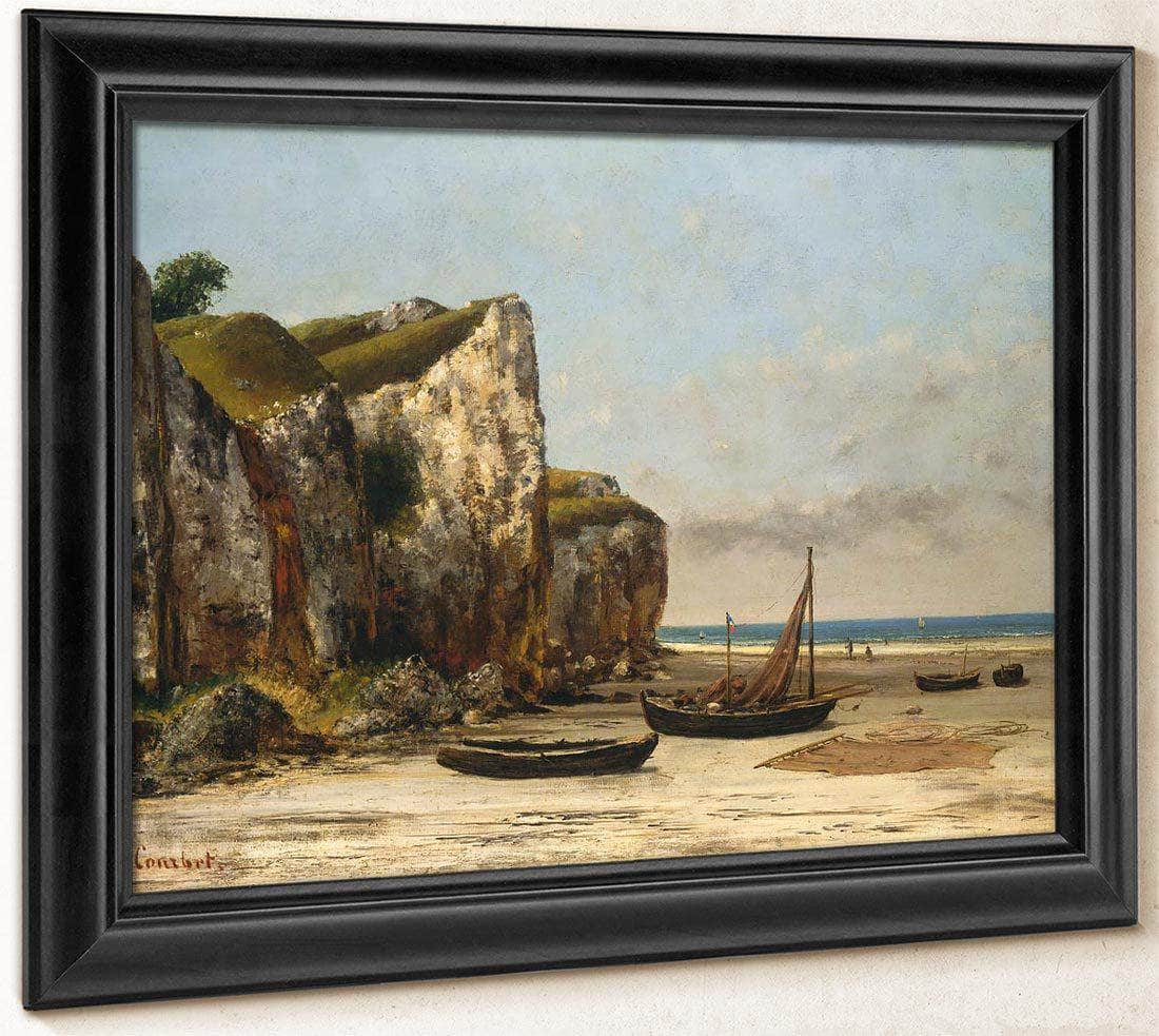 Beach In Normandy By Gusave Courbet Fine Art Print