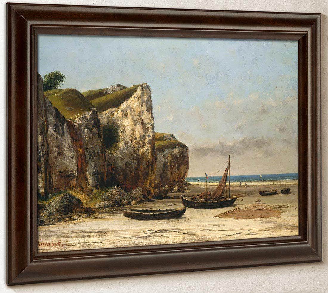 Beach In Normandy By Gusave Courbet Fine Art Print