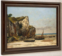 Beach In Normandy By Gusave Courbet Fine Art Print