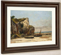 Beach In Normandy By Gusave Courbet Fine Art Print