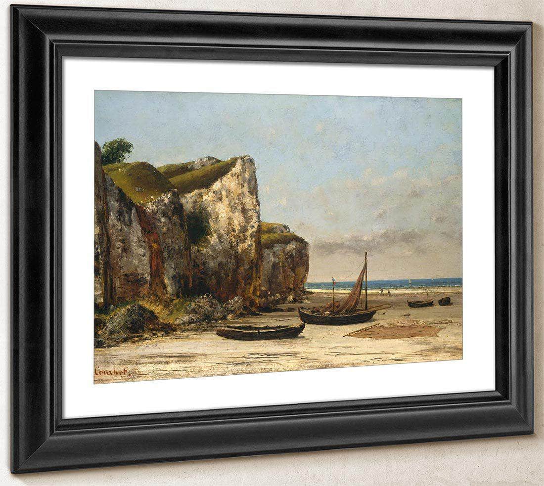 Beach In Normandy By Gusave Courbet Fine Art Print