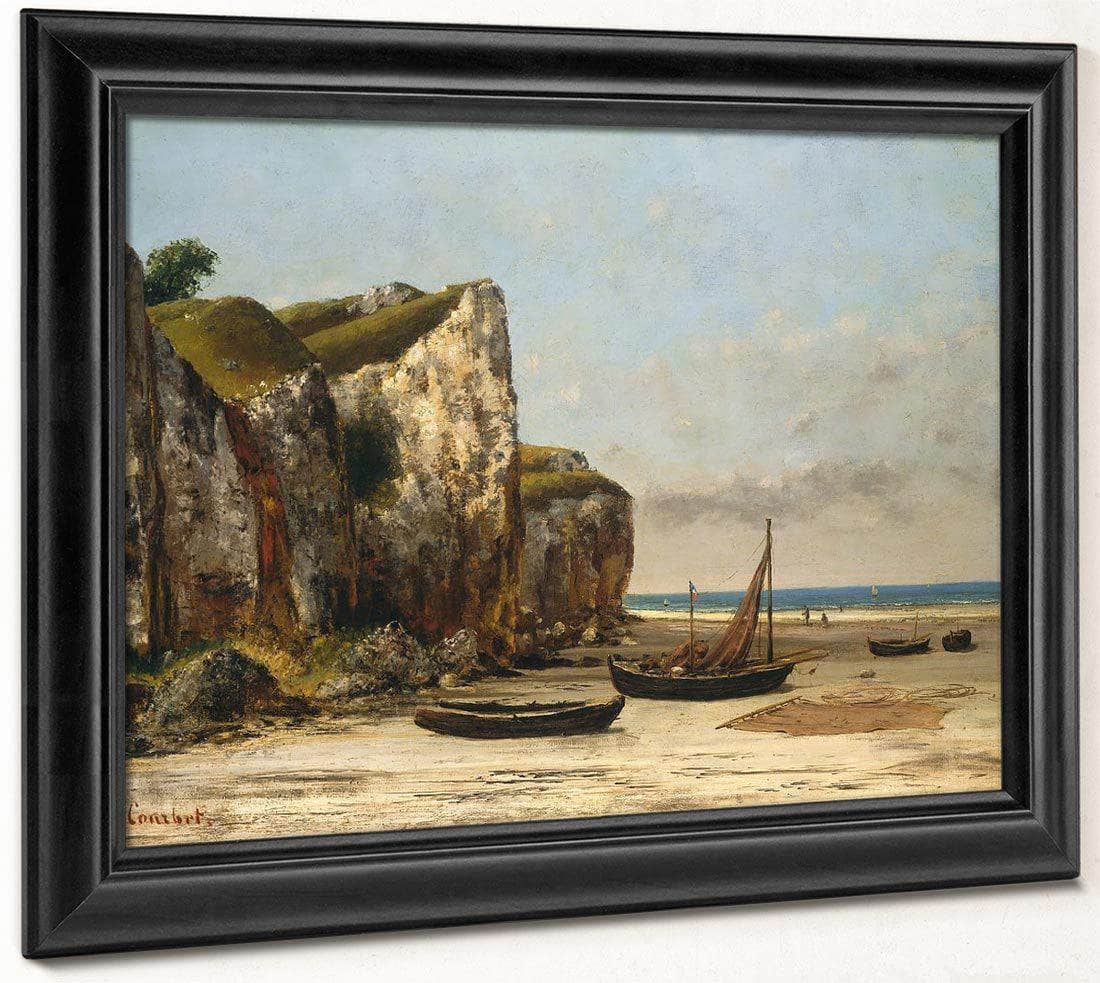 Beach In Normandy By Gustave Courbet Fine Art Print