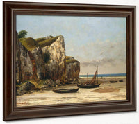 Beach In Normandy By Gustave Courbet Fine Art Print