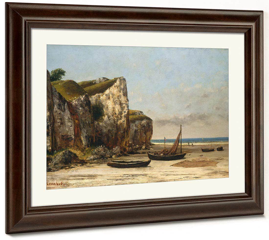 Beach In Normandy By Gustave Courbet Fine Art Print