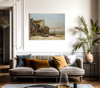 Beach In Normandy By Gustave Courbet Fine Art Print